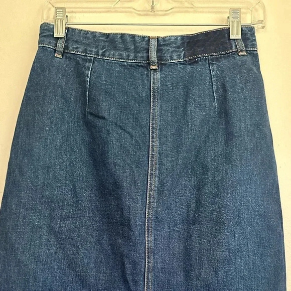 Zara “Yeah” Popcorn Denim Midi Denim Skirt - Picture 13 of 15